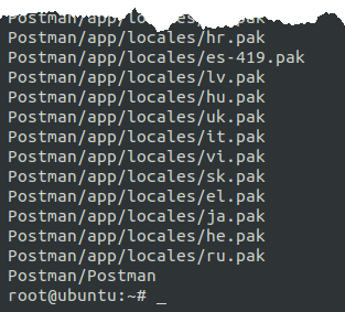 Extracting the Postman install file