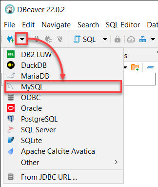 Accessing MySQL via DBeaver