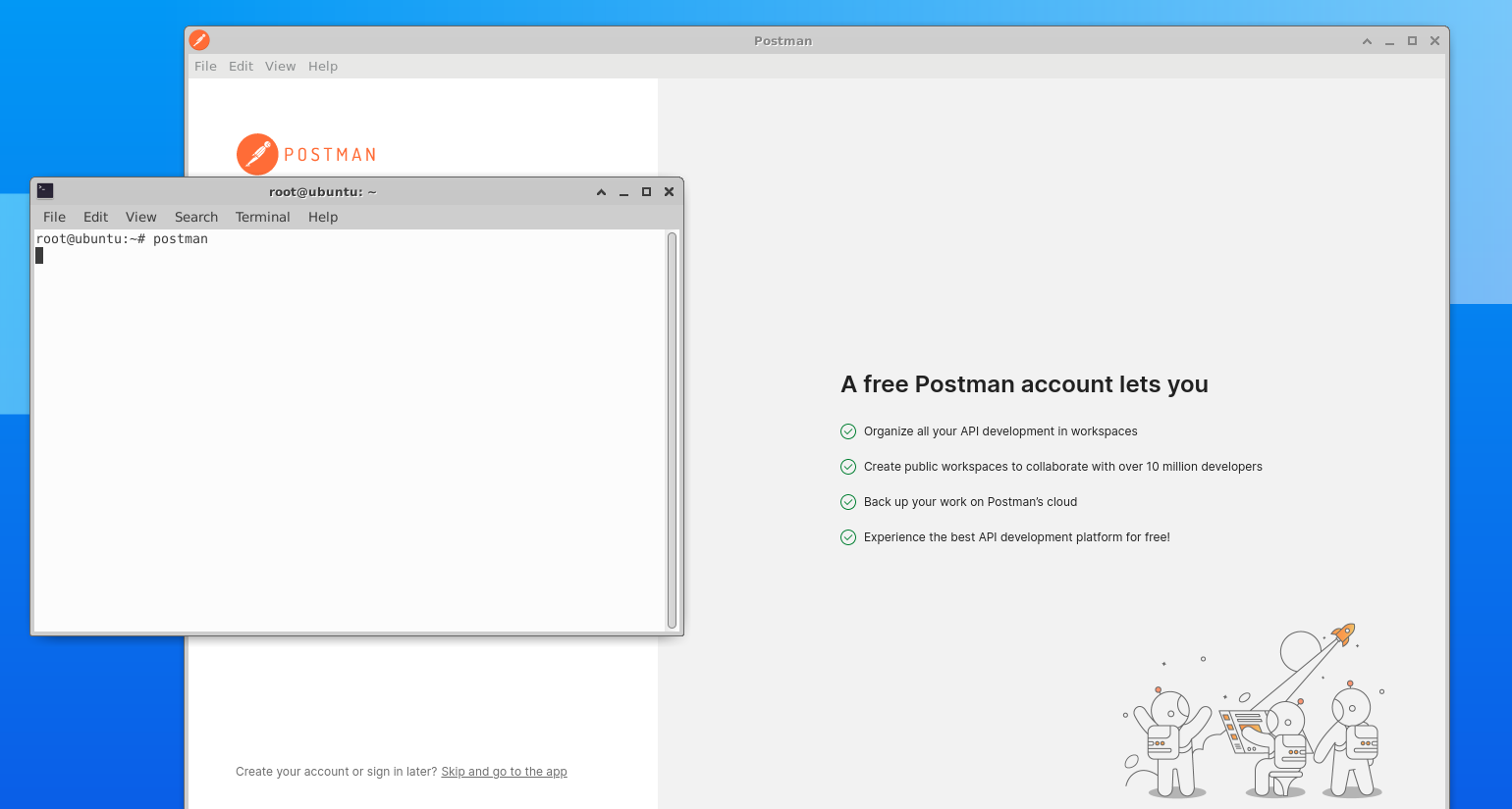 Launching Postman