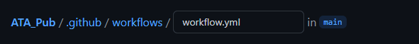 Naming the workflow file