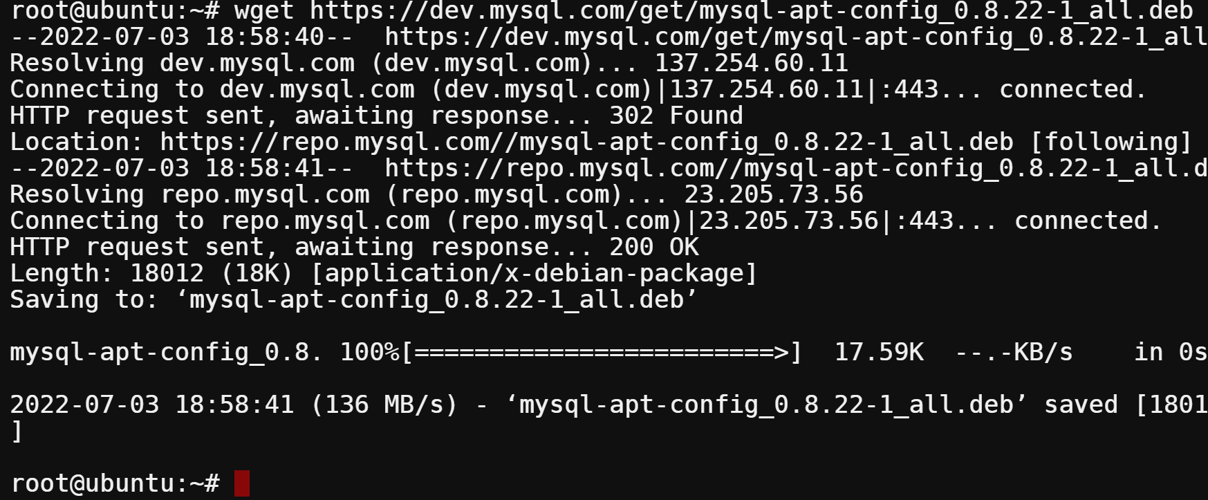 Downloading the Deb MySQL Workbench’s Deb package 