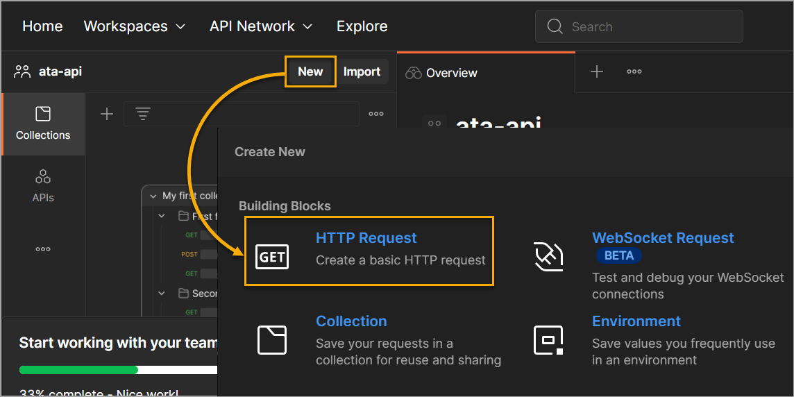 Creating a new HTTP request