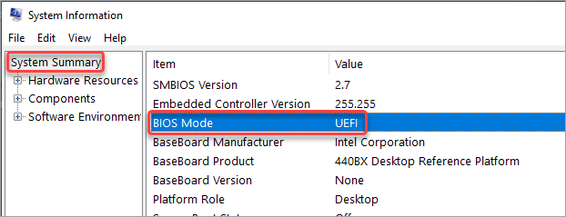 Check the computer BIOS or UEFI