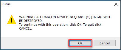 Confirm erasing data