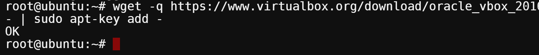 Adding the Oracle repository key to the keyring