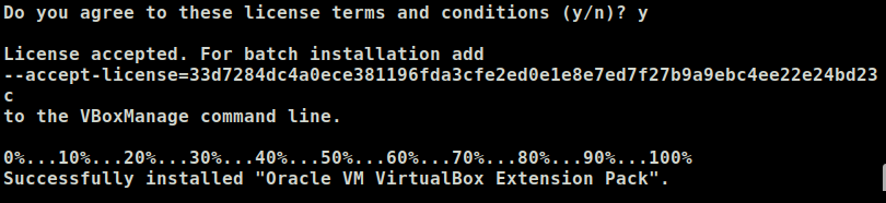 Installing the VirtualBox Extension Pack