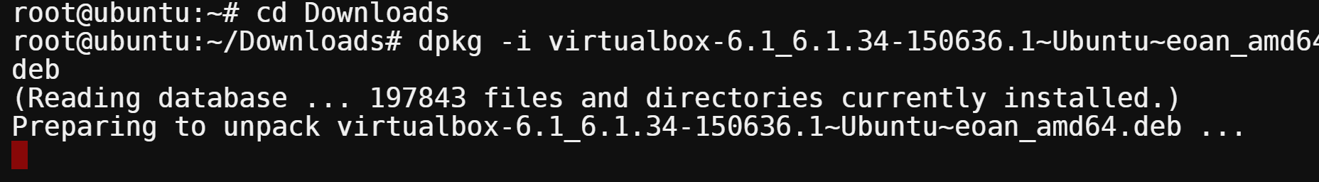 Installing VirtualBox using the deb package