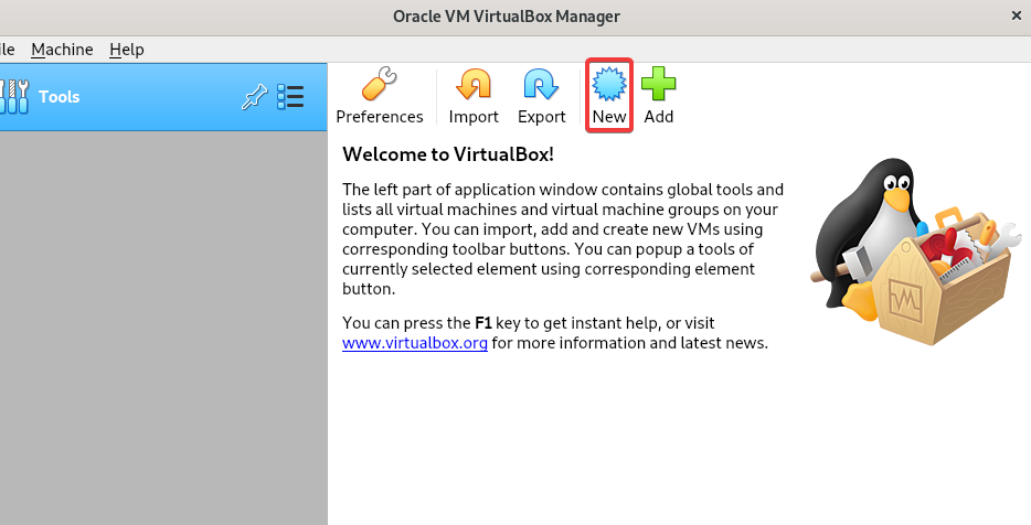 Initiating creating a new VM