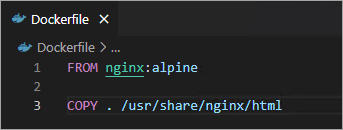 Save the NGINX Dockerfile