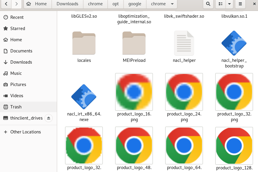 Extracting files from the Chrome deb package