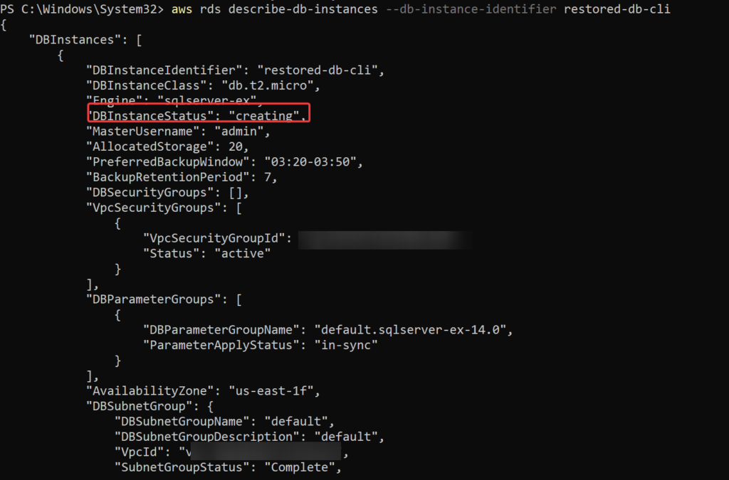 How to Create a AWS RDS Snapshot