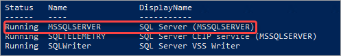Verifying that the SQL server is running