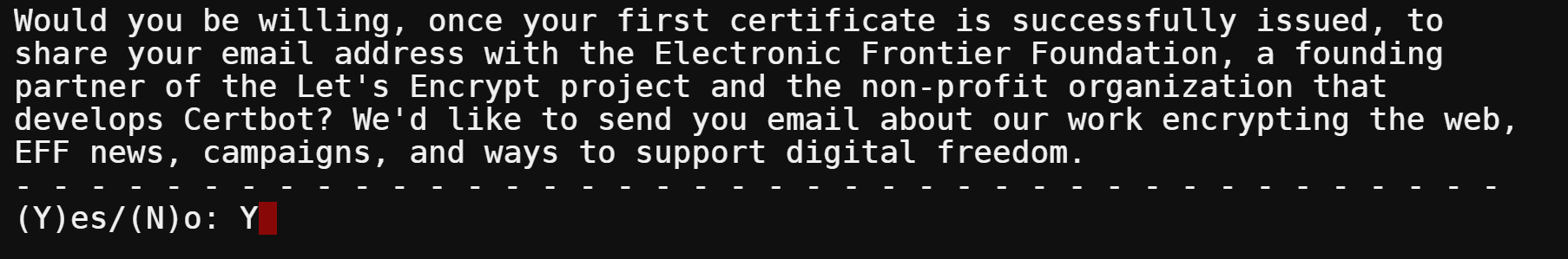Sharing your email address with the Electronic Frontier Foundation