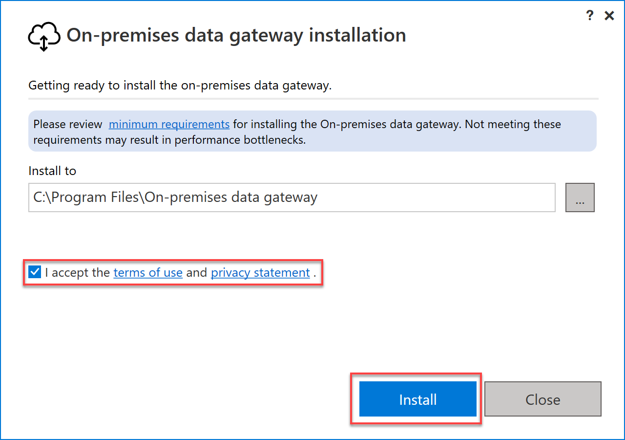 Installing On-premises data gateway