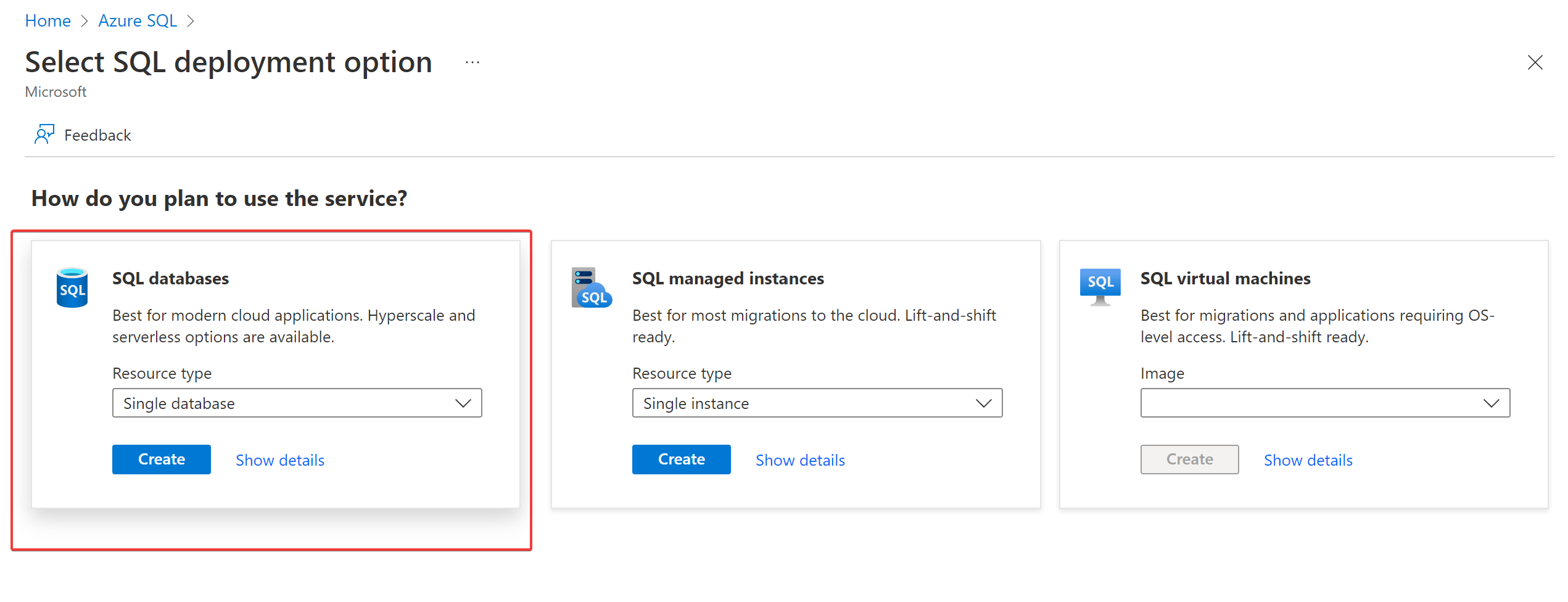 Choosing a database type