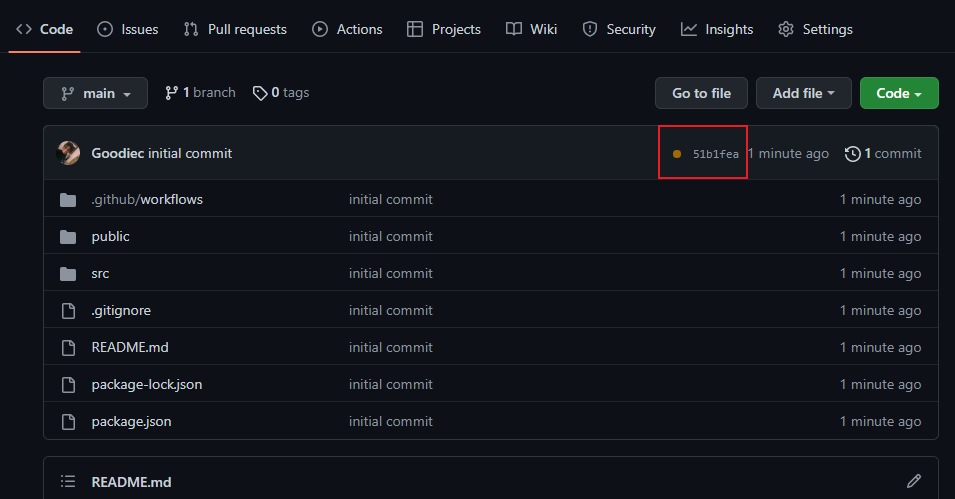 Verifying successful commit and push to the remote repository