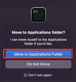 Moving iTerm to the Applications folder