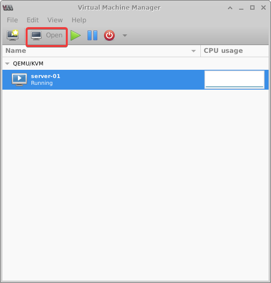 Connecting the guest VM via the Virtual Machine Manager
