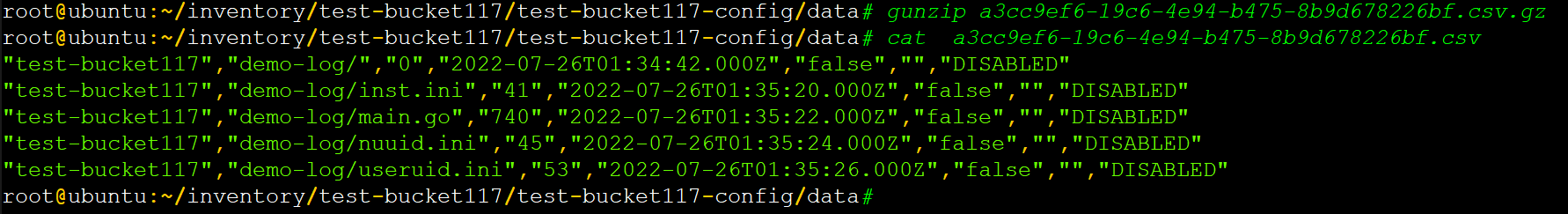 Viewing the log information