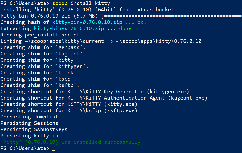 Installing the KiTTY SSH client