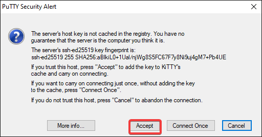 Adding an SSH key to the cache