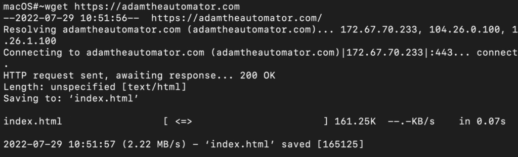 brew install wget brew install wget