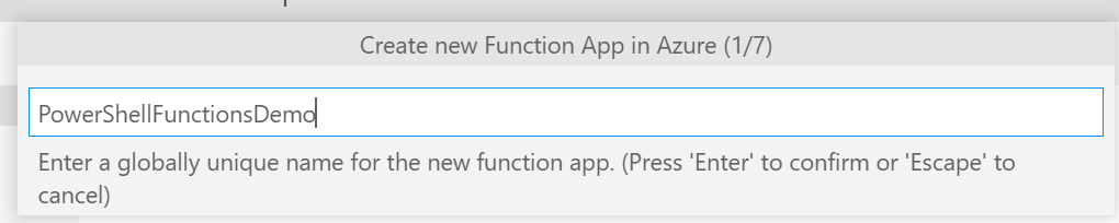 Azure Function name