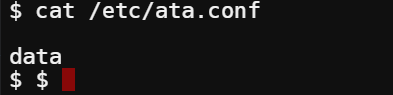 Verifying that ata user was able to write to the /etc/ata.conf file