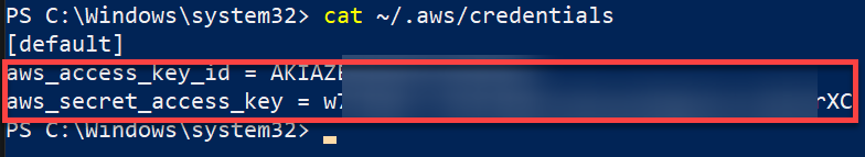 Verifying AWS credentials