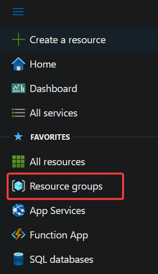 Accessing the resource groups page