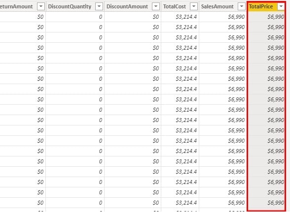 Verifying the newly created column