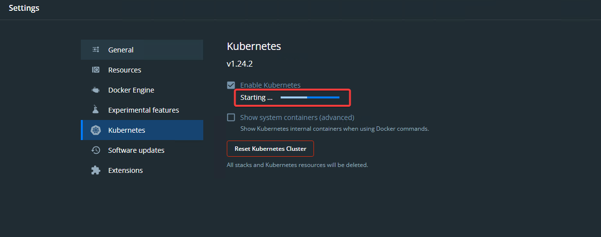 Verifying the new Kubernetes cluster starting up