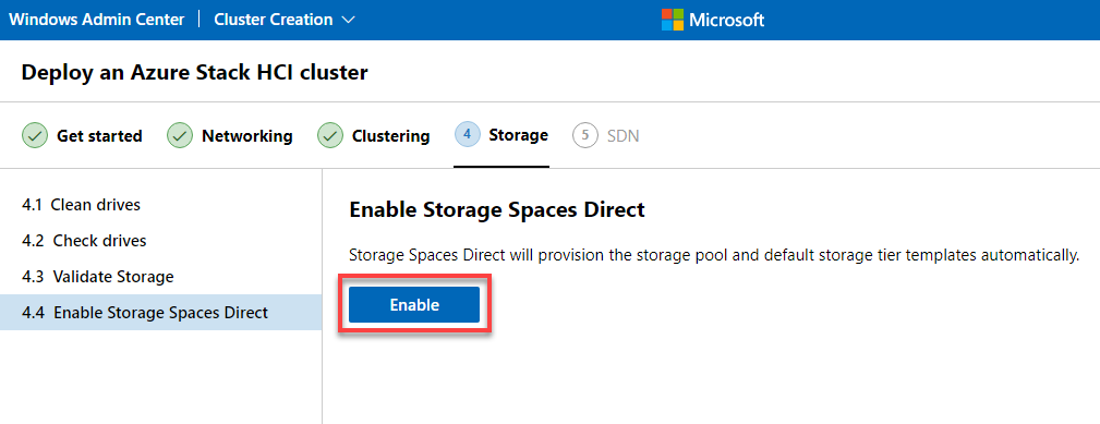 Enabling Storage Spaces Direct