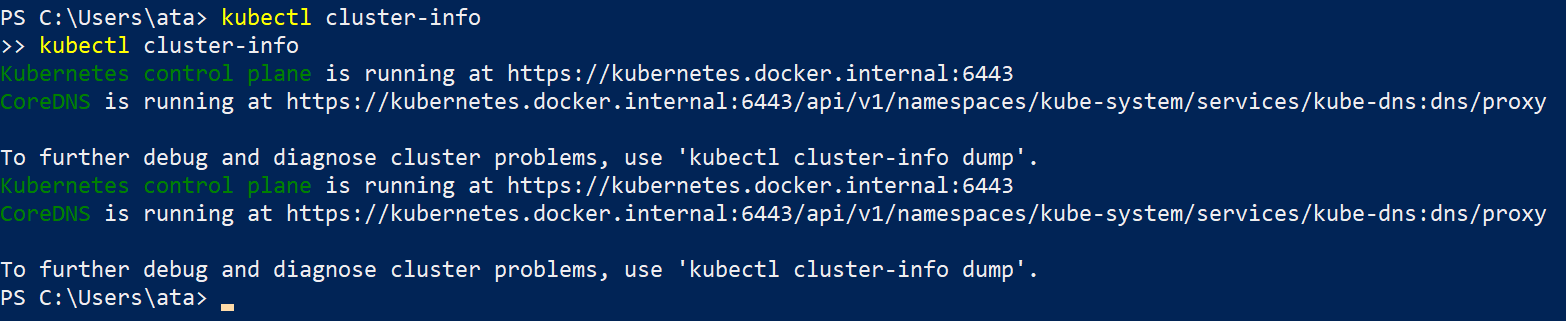 Double checking that kubectl is configured to work with your Kubernetes cluster