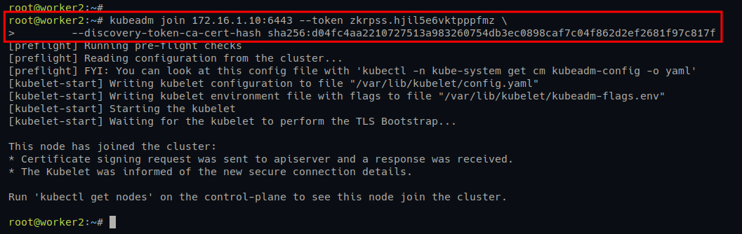 Adding worker2 server to Kubernetes Cluster