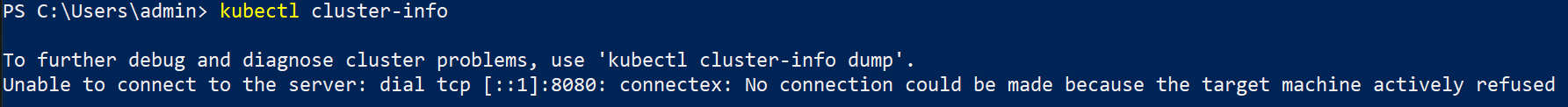 Getting an “Unable to connect to the server” error
