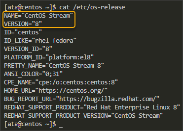 Checking your CentOS Stream version