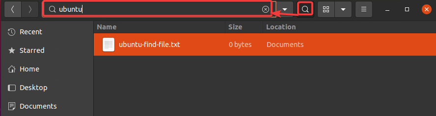 Finding a file called ubuntu