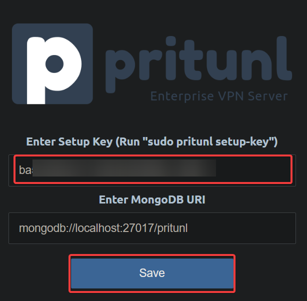 Authenticating connection to the Pritunl server