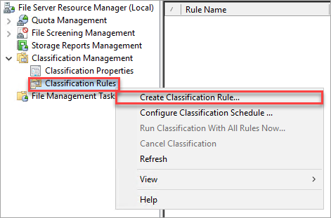 Creating a classification rule