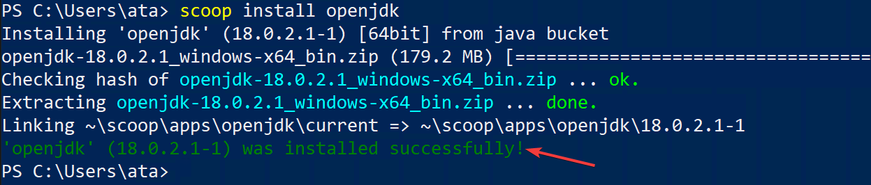 Installing the openjdk package