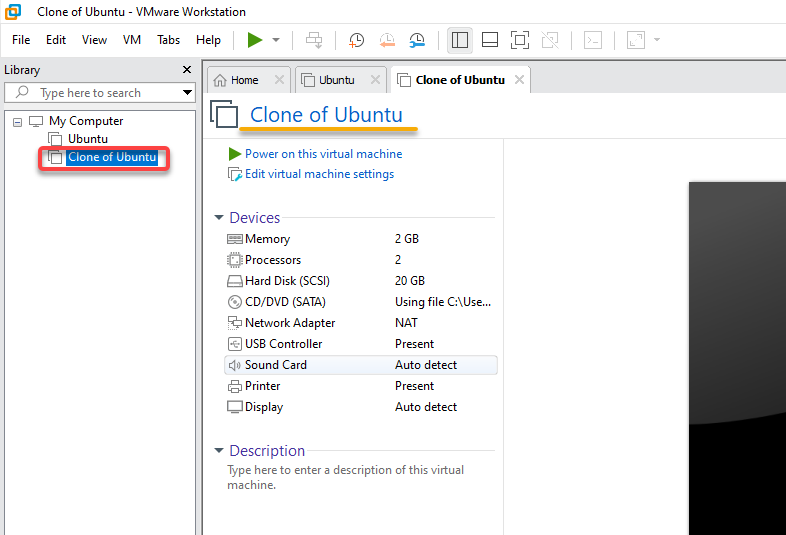 Verifying newly-cloned VM