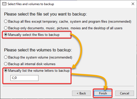 Configuring the UrBackup Client