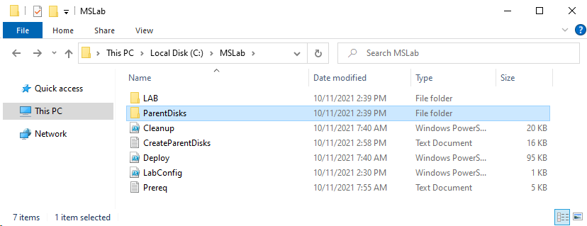 Verifying MSLab resource files and folders