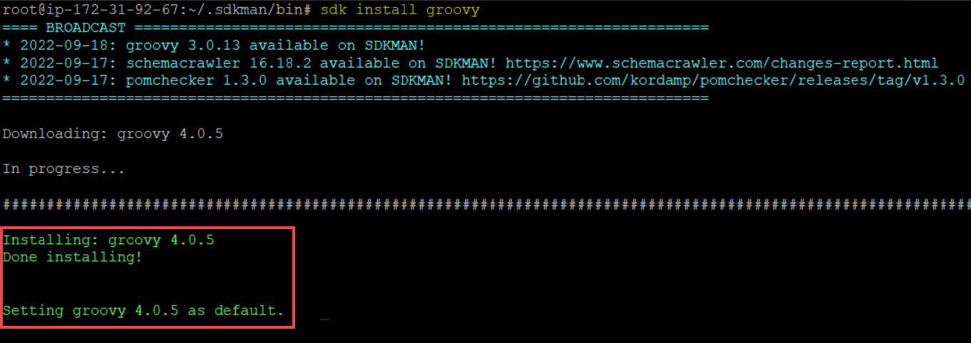 Installing the Groovy on the Ubuntu machine