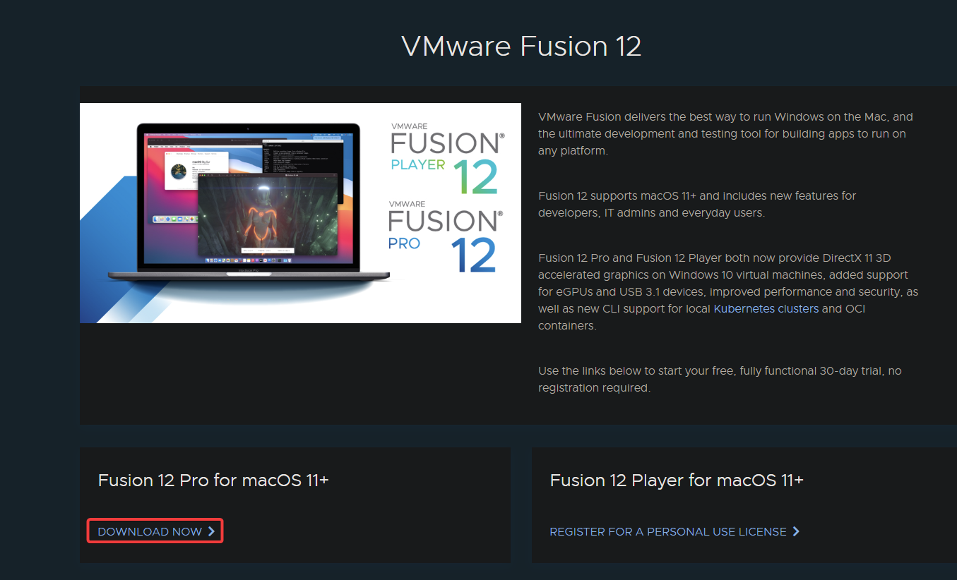 vmware workstation fusion download