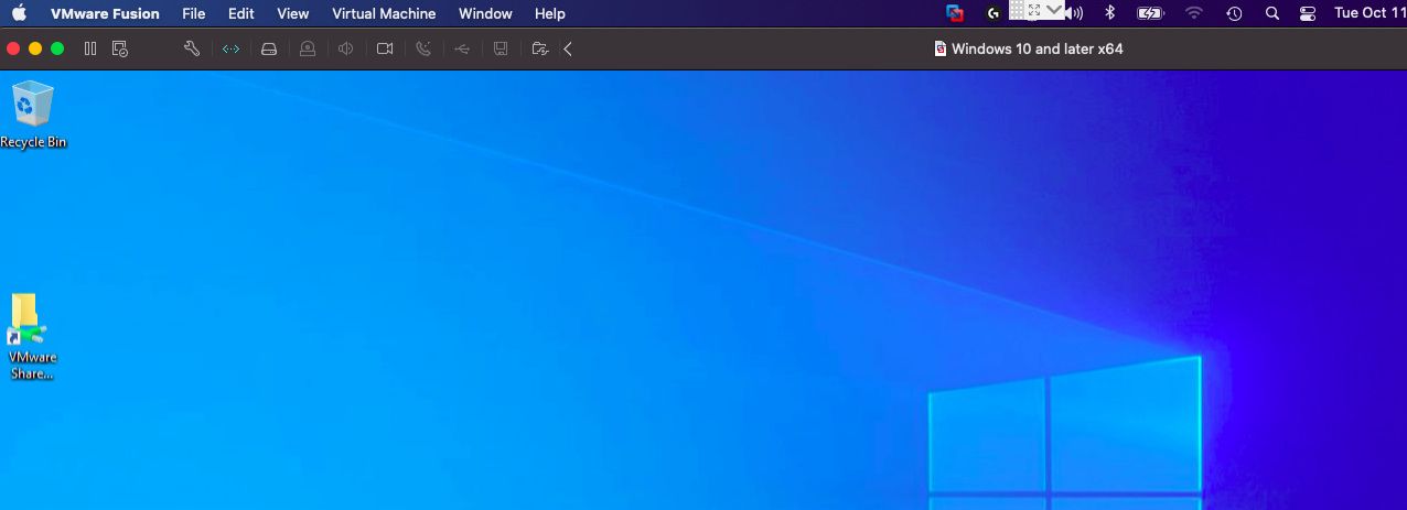 Viewing the Windows Desktop on the new VM