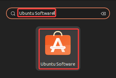 Opening the Ubuntu Software application