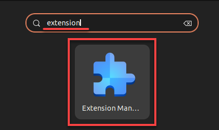 Launching the gnome-shell-extension-manager extension