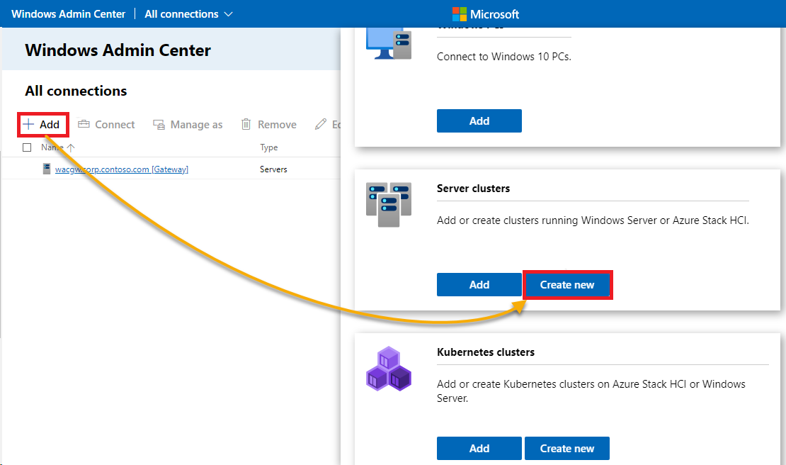 Initiating creating a new cluster